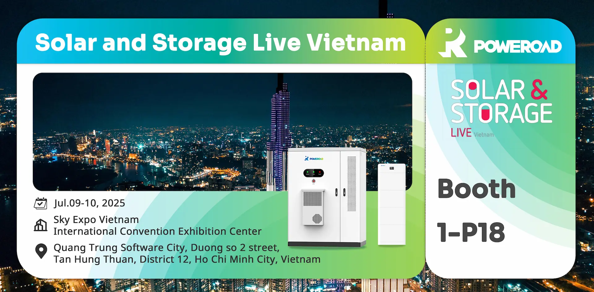 POWEROAD to Showcase Innovative Energy Storage Solutions at Solar Storage Live Vietnam 2025
